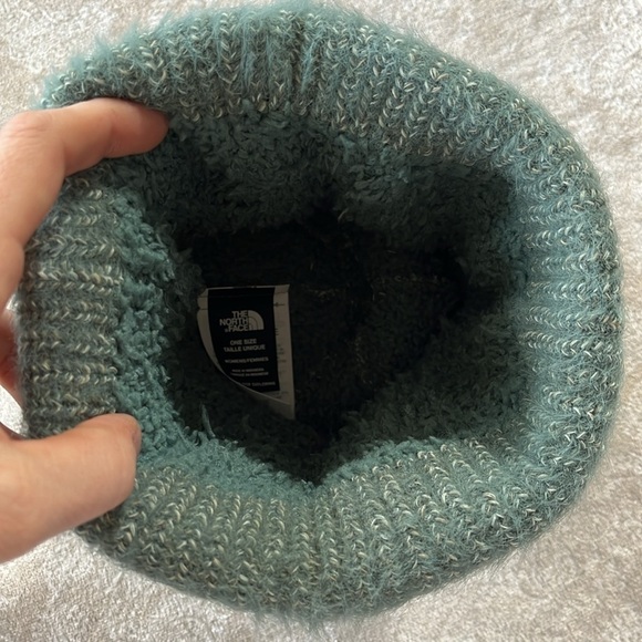 Brand New The North Face Salty Bae Lined Beanie Dark Sage Cuffed Knit Logo Hat - Picture 9 of 14